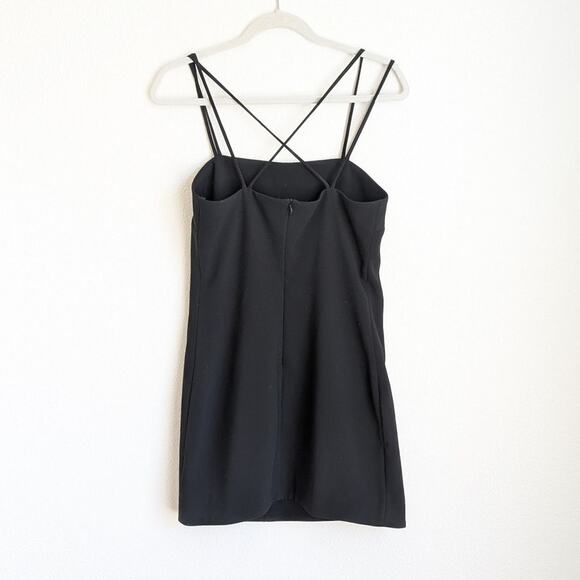 Zara Black Sleeveless Strappy Sheath Slit Mini Dress, size S - Picture 2 of 9